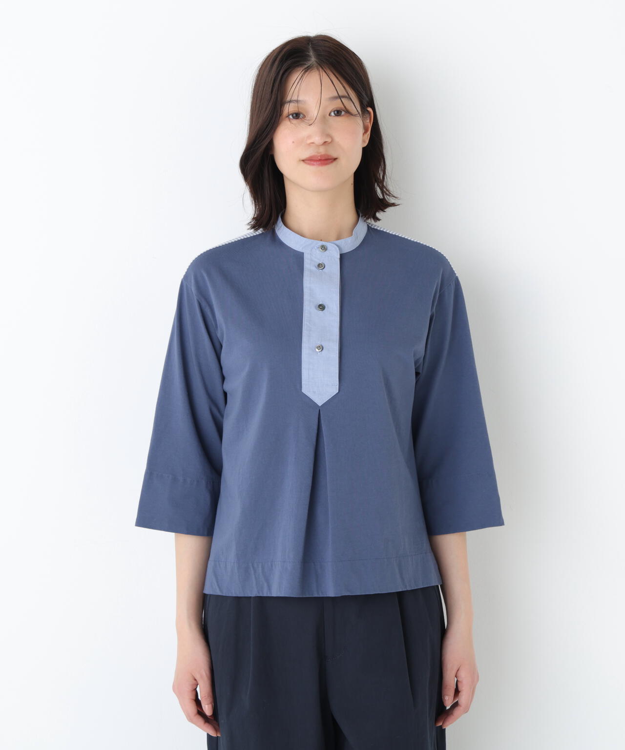 【6/12 10:00~6/15 スペシャルクーポン 対象商品】異素材使い配色プルオーバー