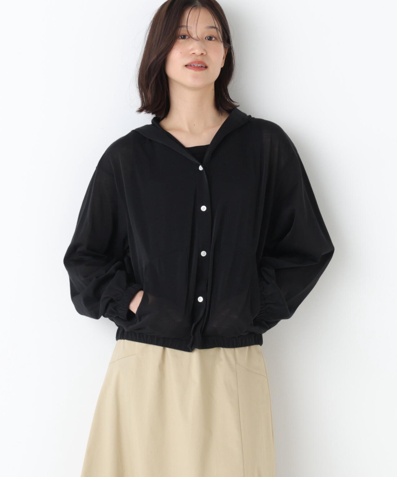 《大人気追加生産 / 新色展開あり》シアー天竺フーディーハオリ
