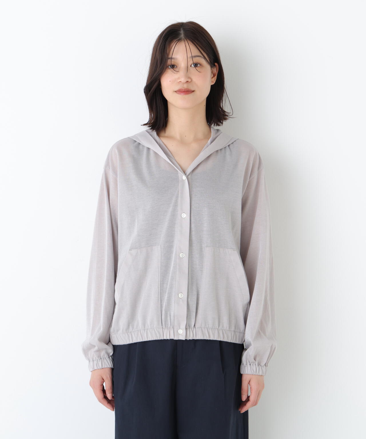 《大人気追加生産 / 新色展開あり》シアー天竺フーディーハオリ