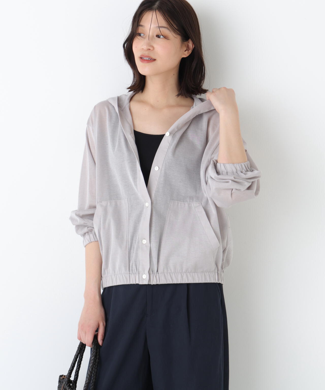 《大人気追加生産 / 新色展開あり》シアー天竺フーディーハオリ