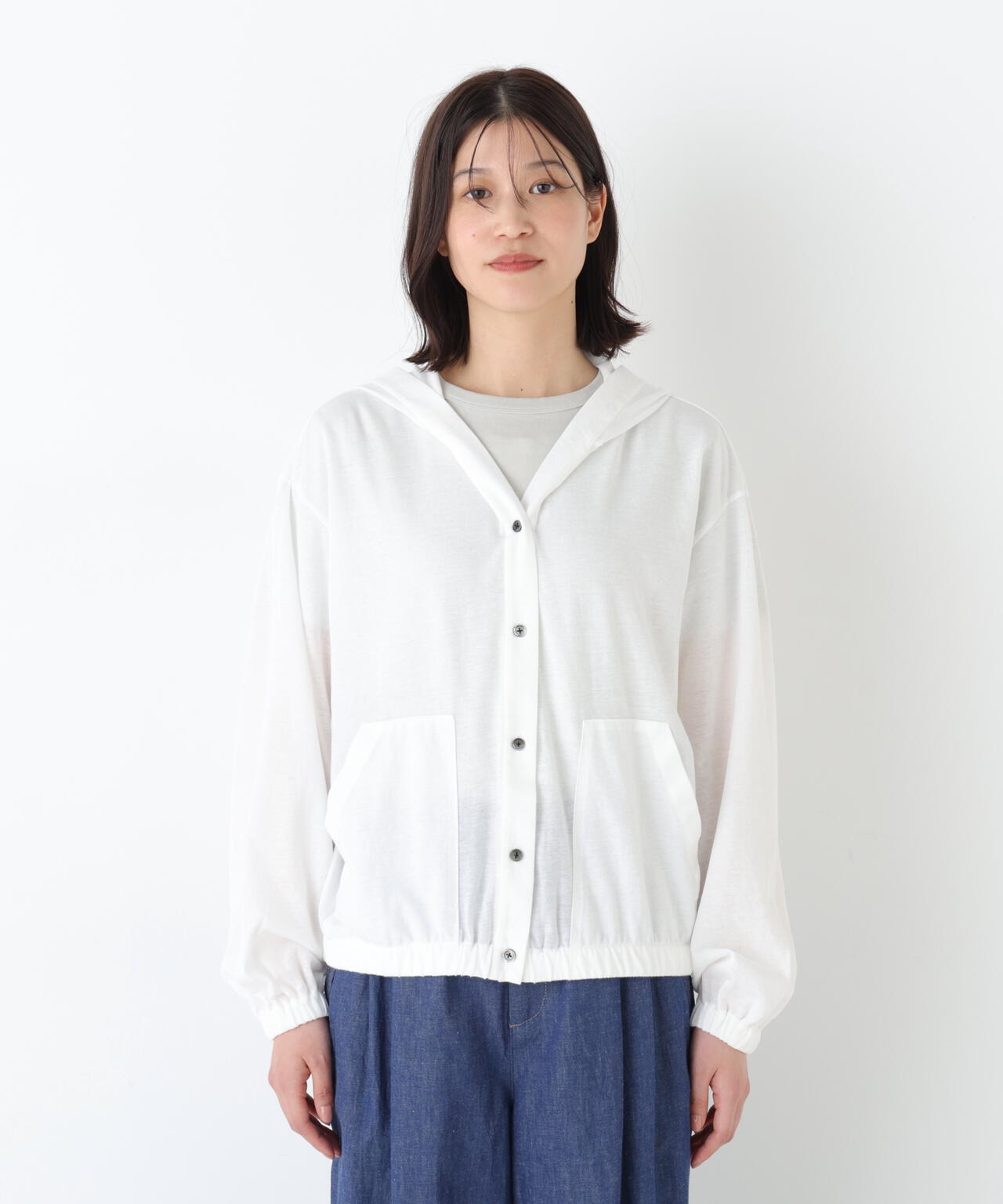 《大人気追加生産 / 新色展開あり》シアー天竺フーディーハオリ