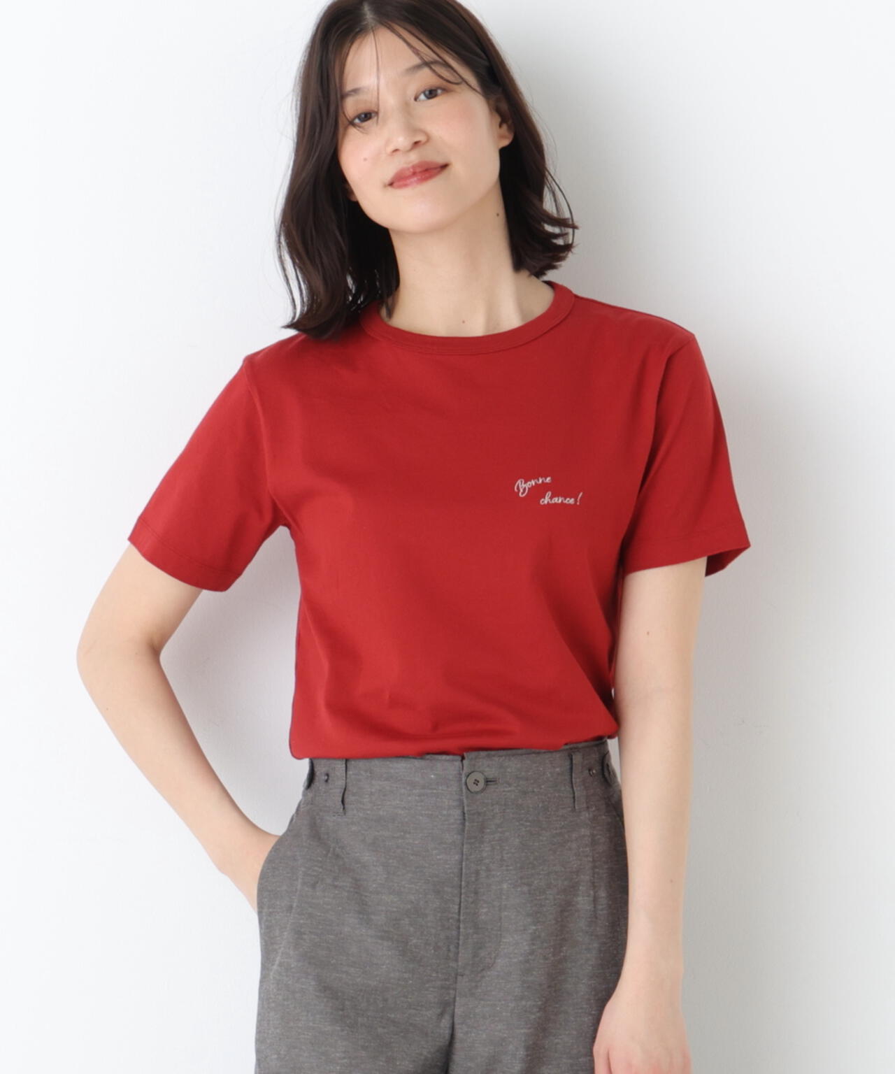 Bonne chance 刺繍ロゴTシャツ