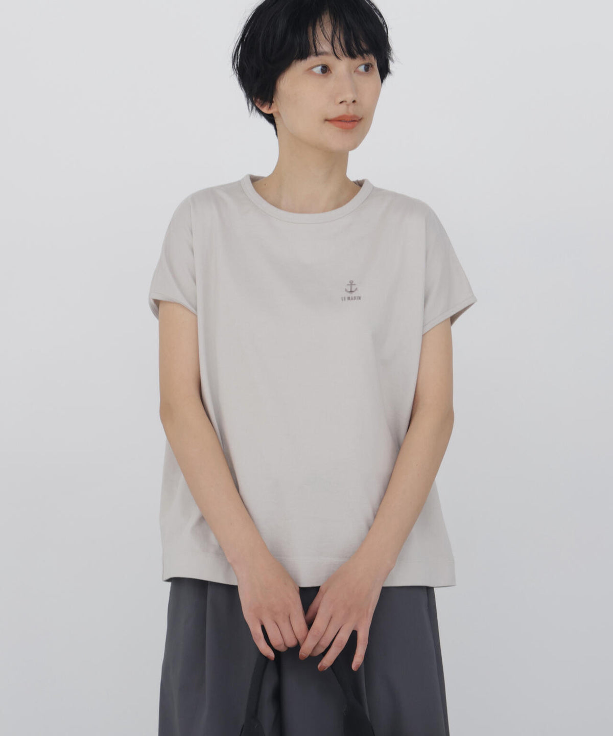 刺繍アンカーロゴTシャツ