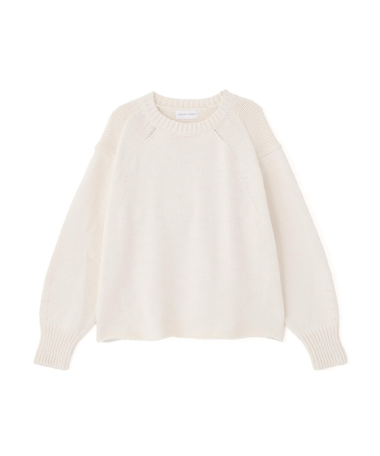 コットンミックスローゲージニットプルオーバー