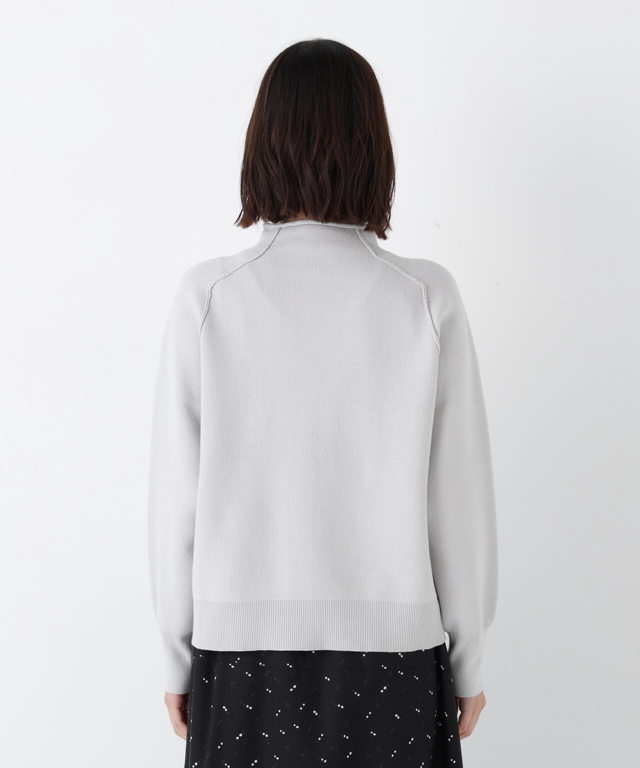 《洗える》コットンジャガードボトルネックPO