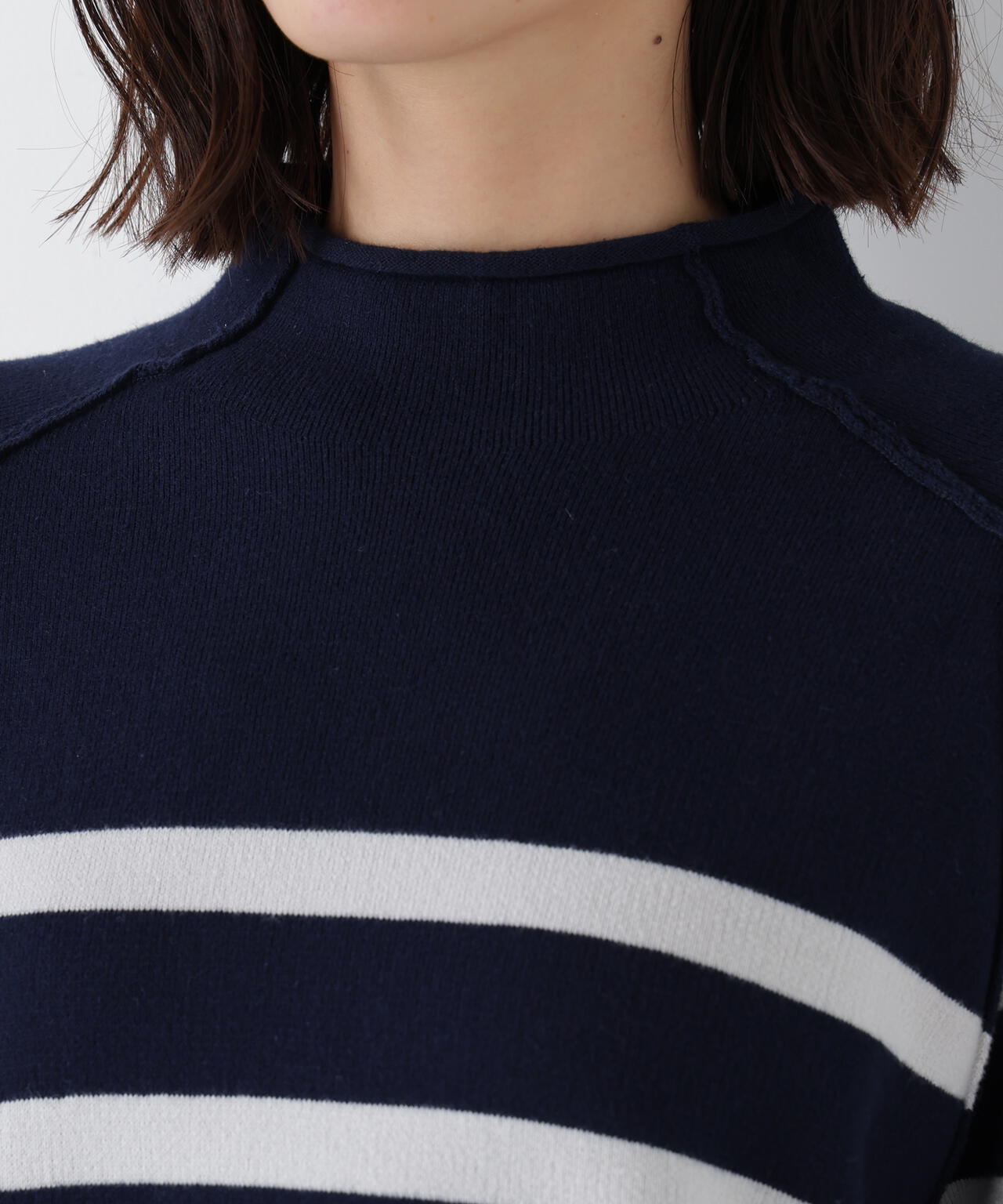 コットンジャガードボトルネックPO