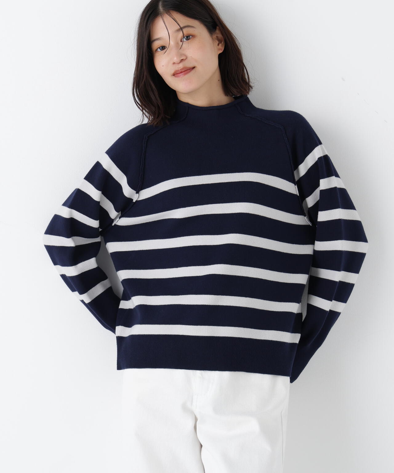 コットンジャガードボトルネックPO