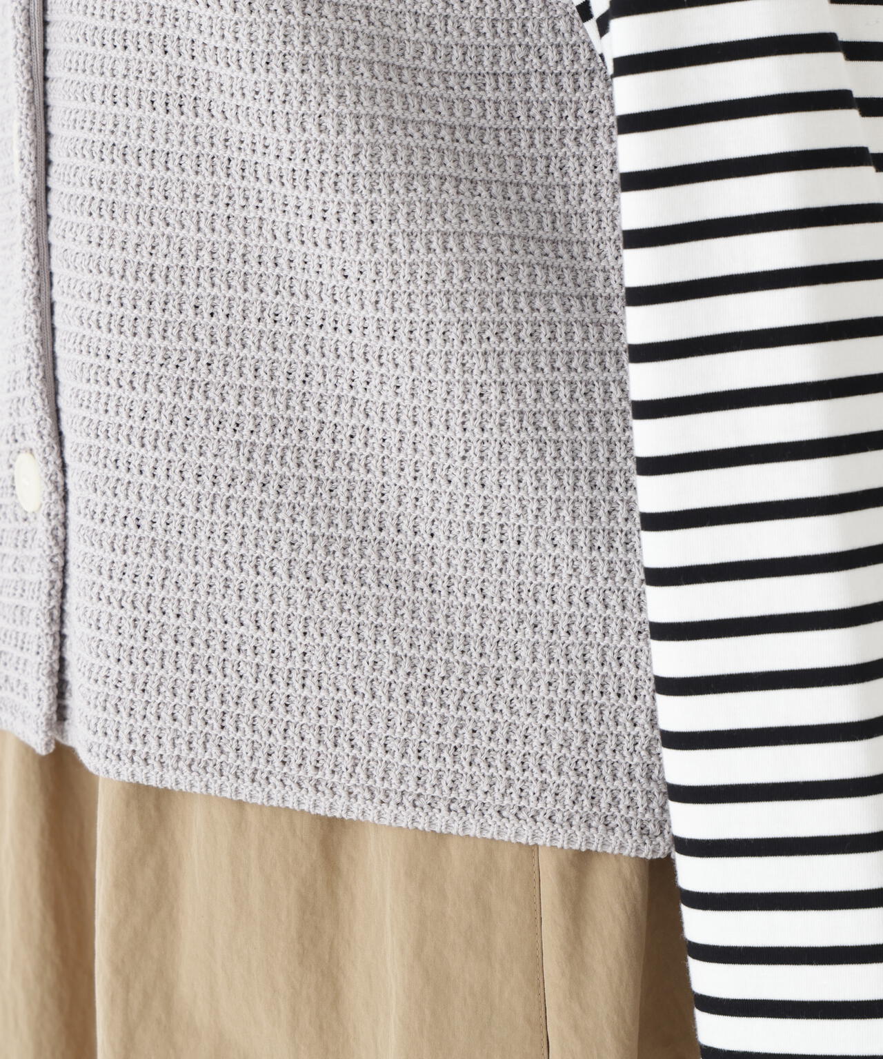 ≪定番 / 洗える≫ギマコットン地柄ニットベスト