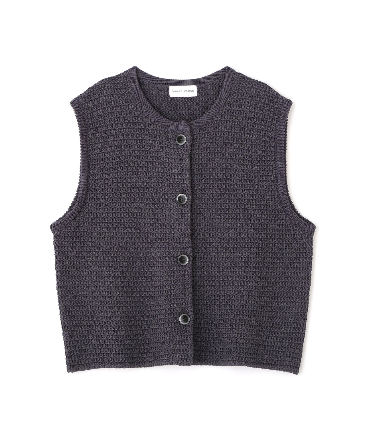 ≪定番 / 洗える≫ギマコットン地柄ニットベスト