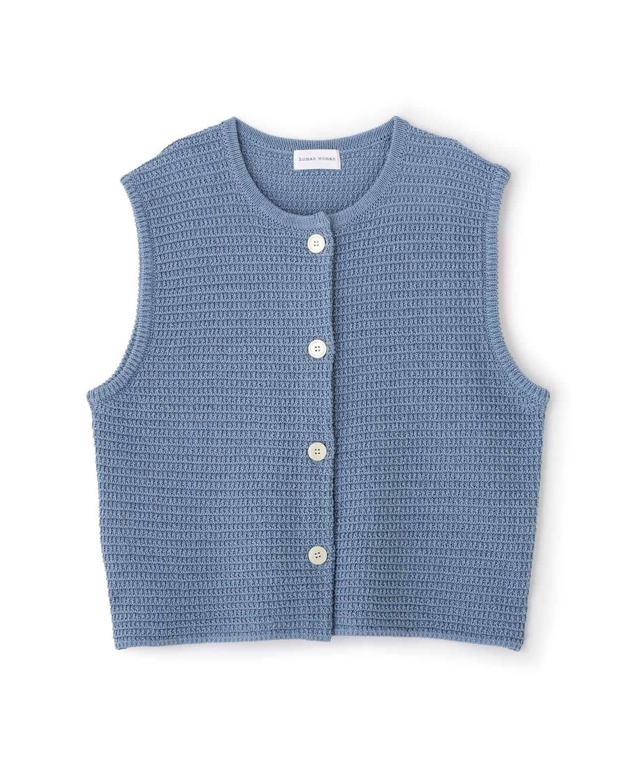 ≪定番 / 洗える≫ギマコットン地柄ニットベスト