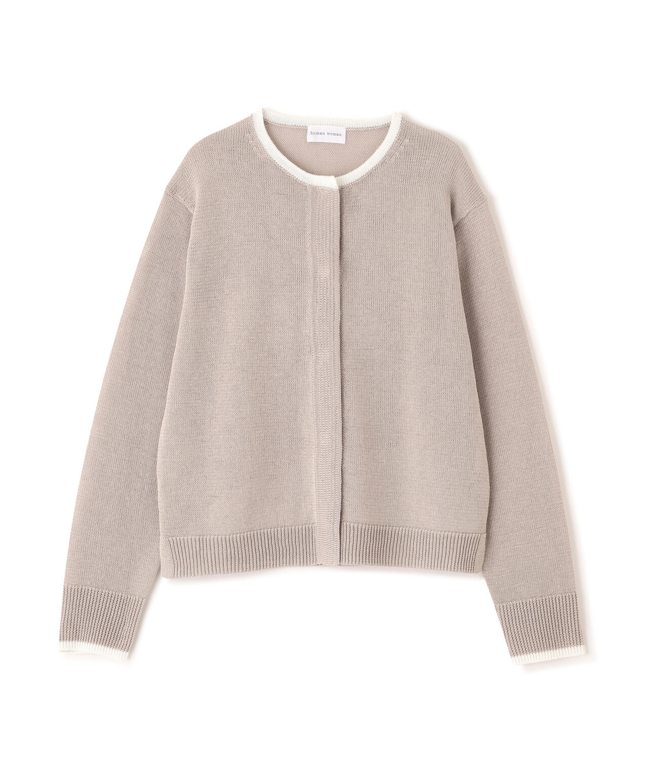 ミドルゲージギマクルーネックカーディガン