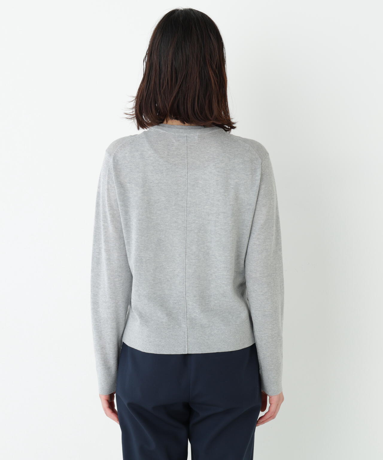 ネックダブルプルオーバーニット