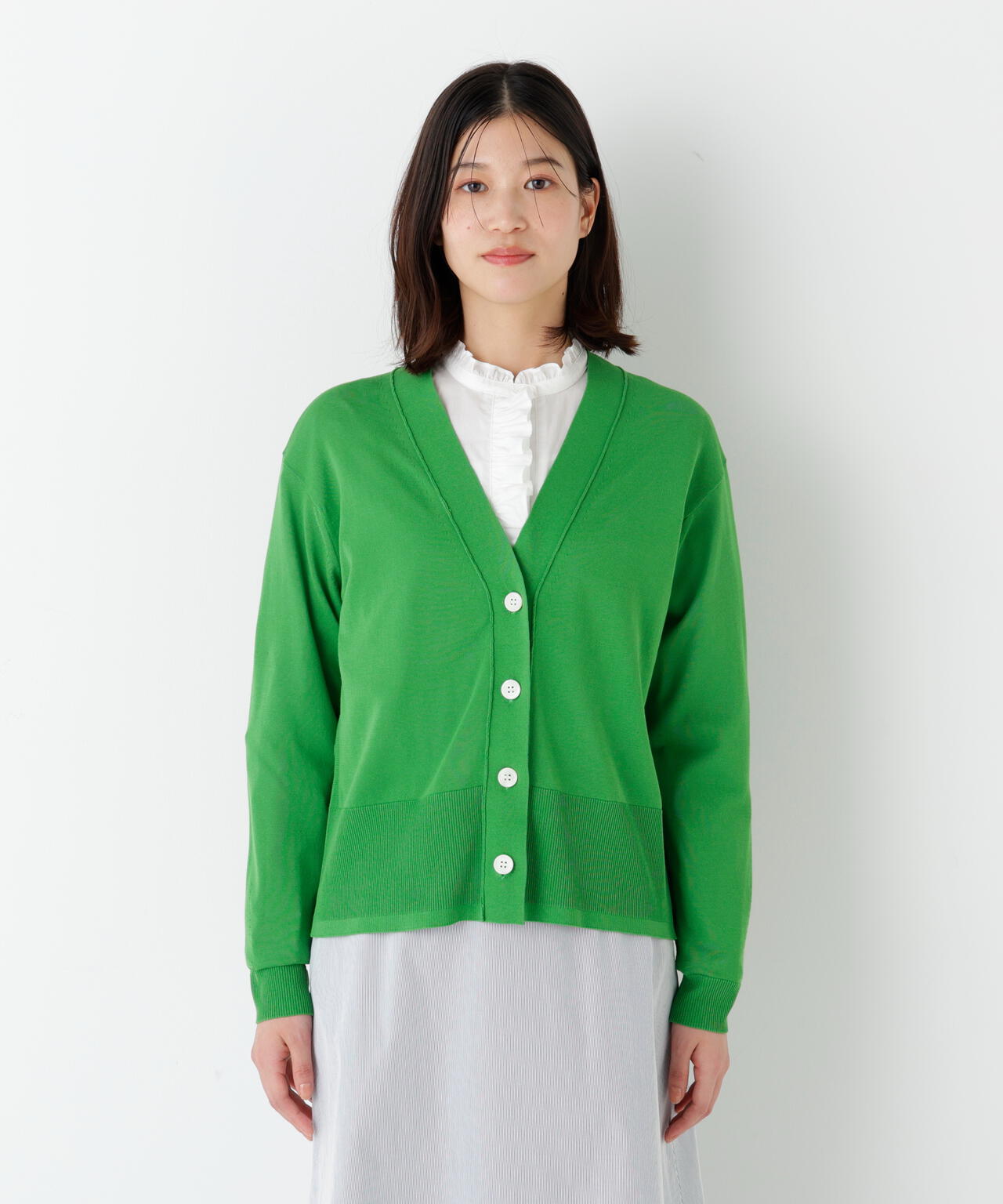 アイレットVネックカーディガン