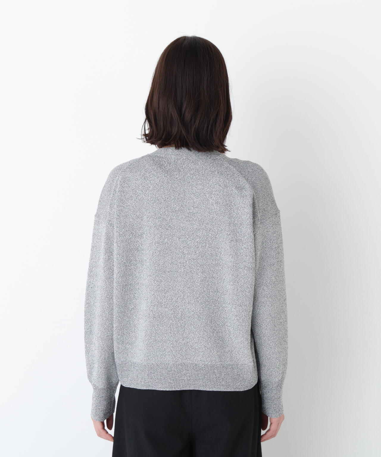 《名品 / 洗える》ペーパーヤーンVネックカーディガン