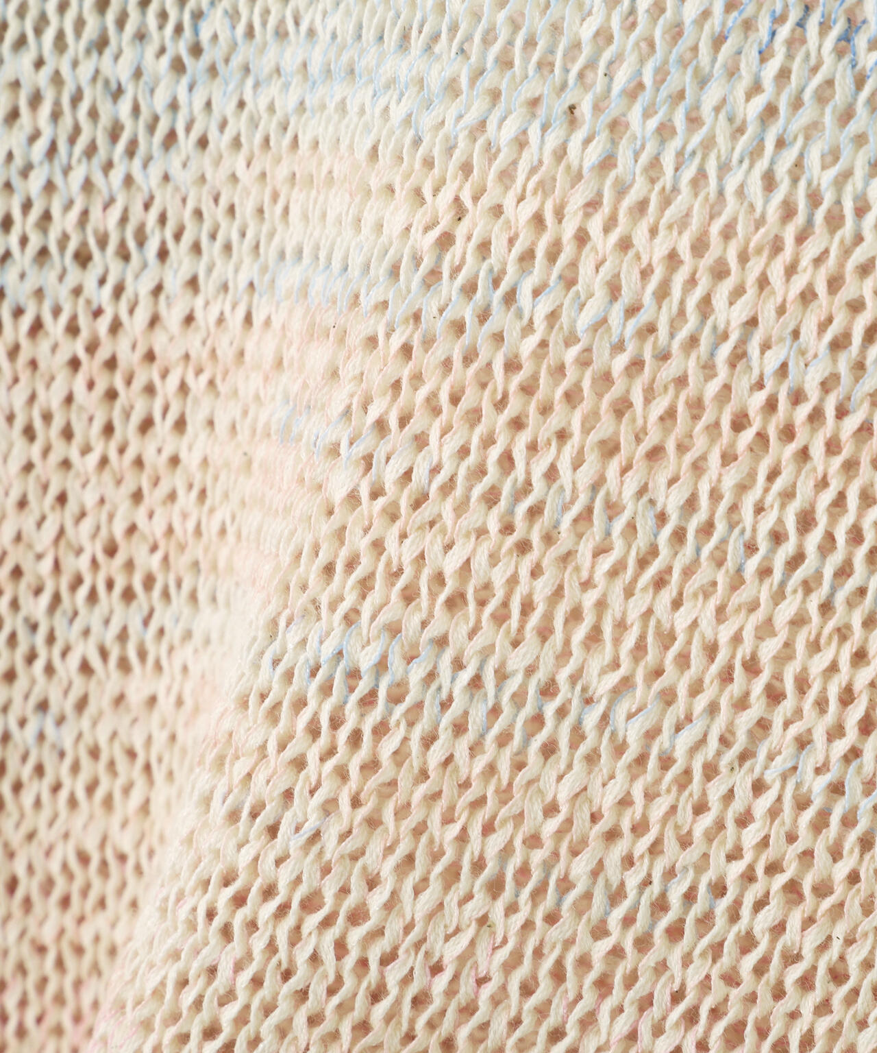 《洗える》コットン混 カスリヤーンクルーネックプルオーバー