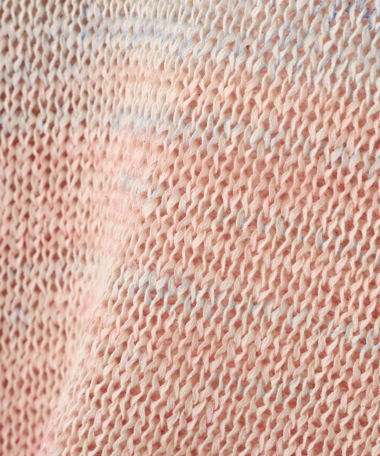 《洗える》コットン混 カスリヤーンクルーネックプルオーバー