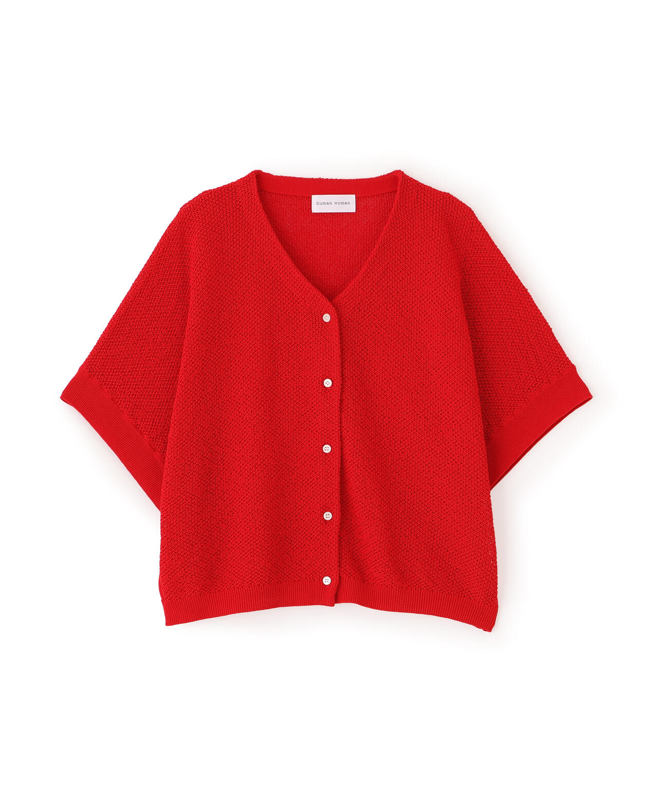 メッシュ柄ニットジレ