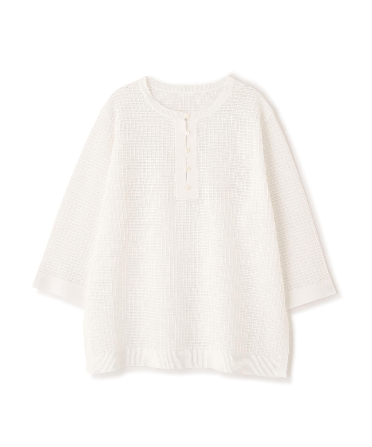 《洗える》コットンポリエステルシアーチェックチュニックプルオーバー