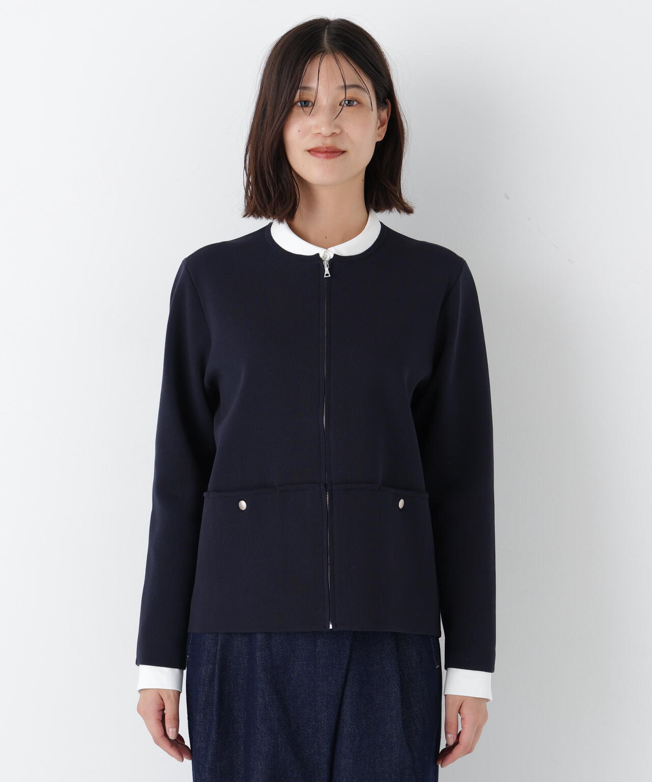 コットンスムースジップアップJK