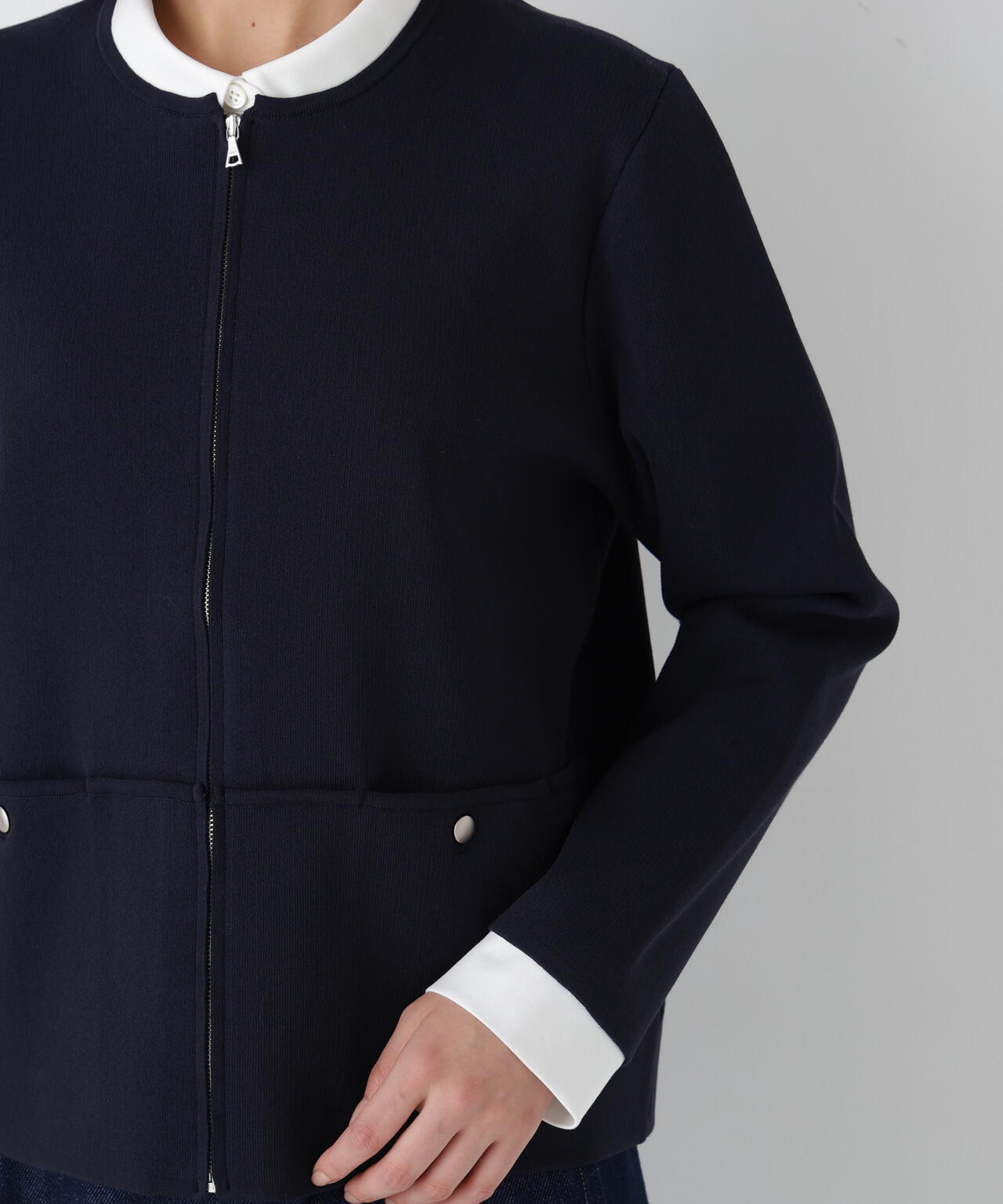 コットンスムースジップアップJK