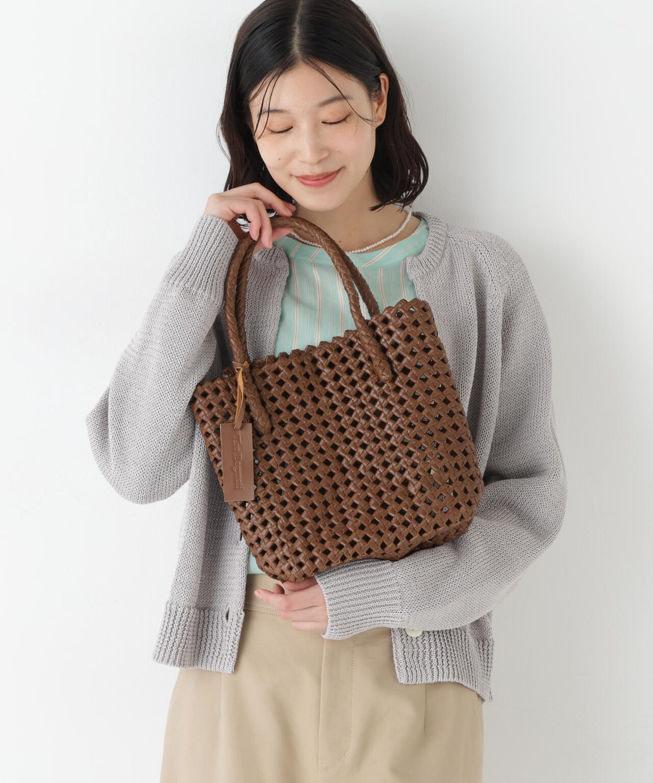 《BAGMATI》レザーメッシュバッグ