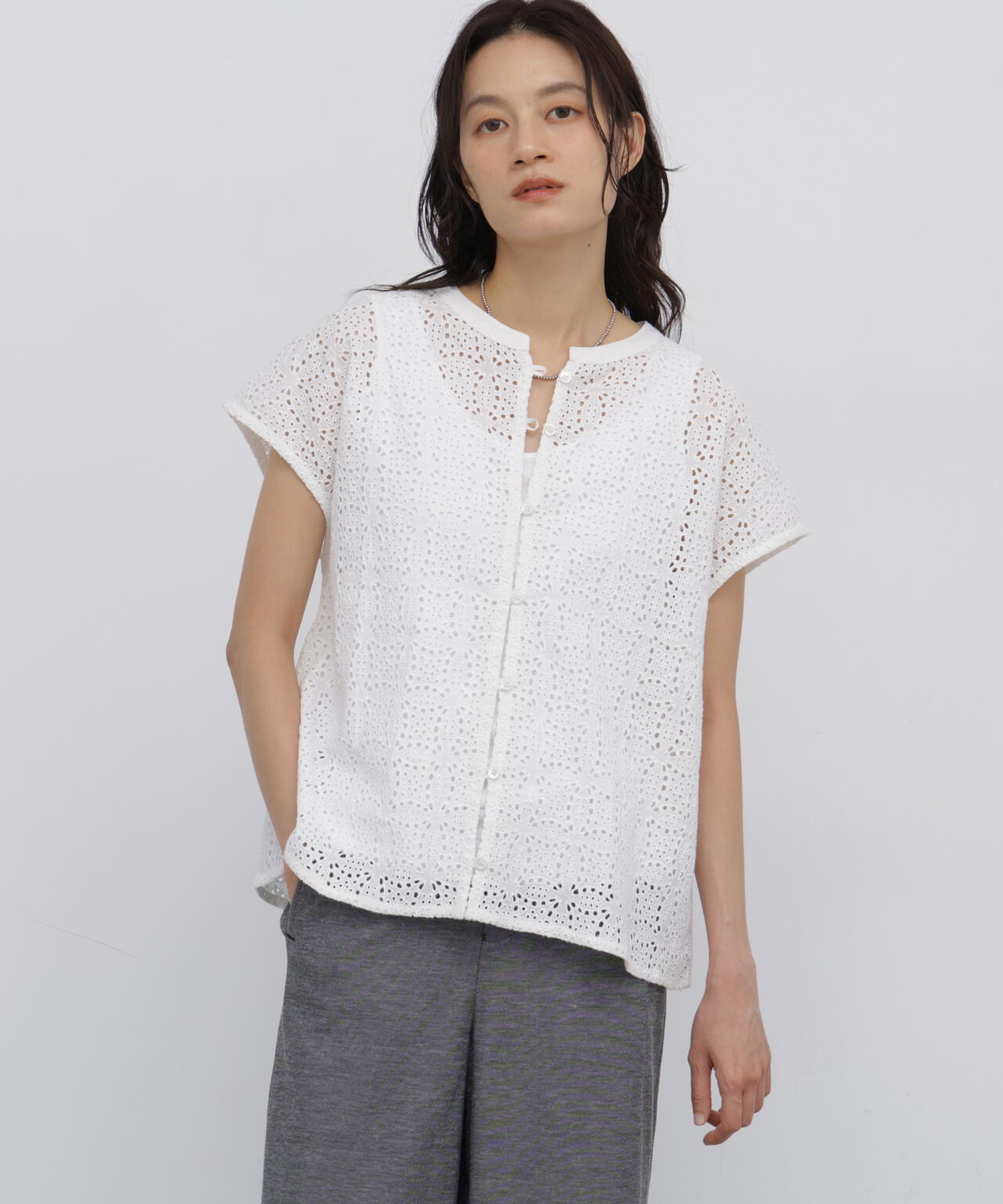 165cm/B:77cm/W:57cm/H:79cm 着用サイズ:M