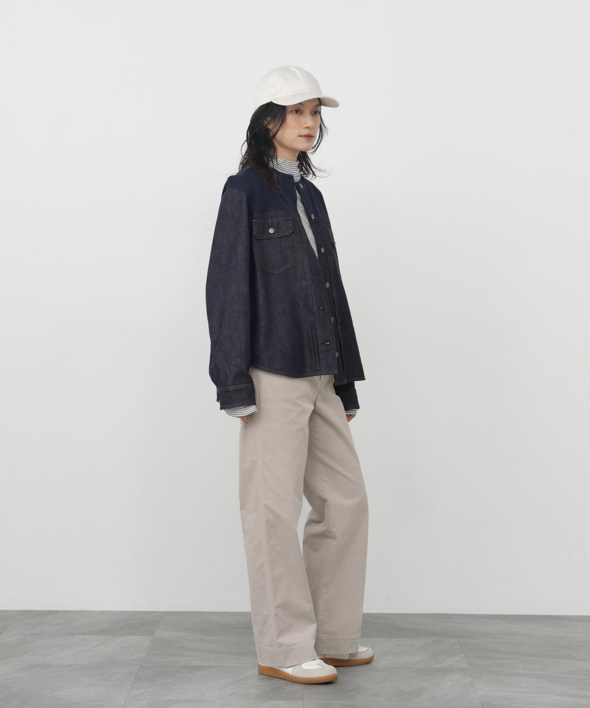 165cm/B:77cm/W:57cm/H:79cm 着用サイズ:M