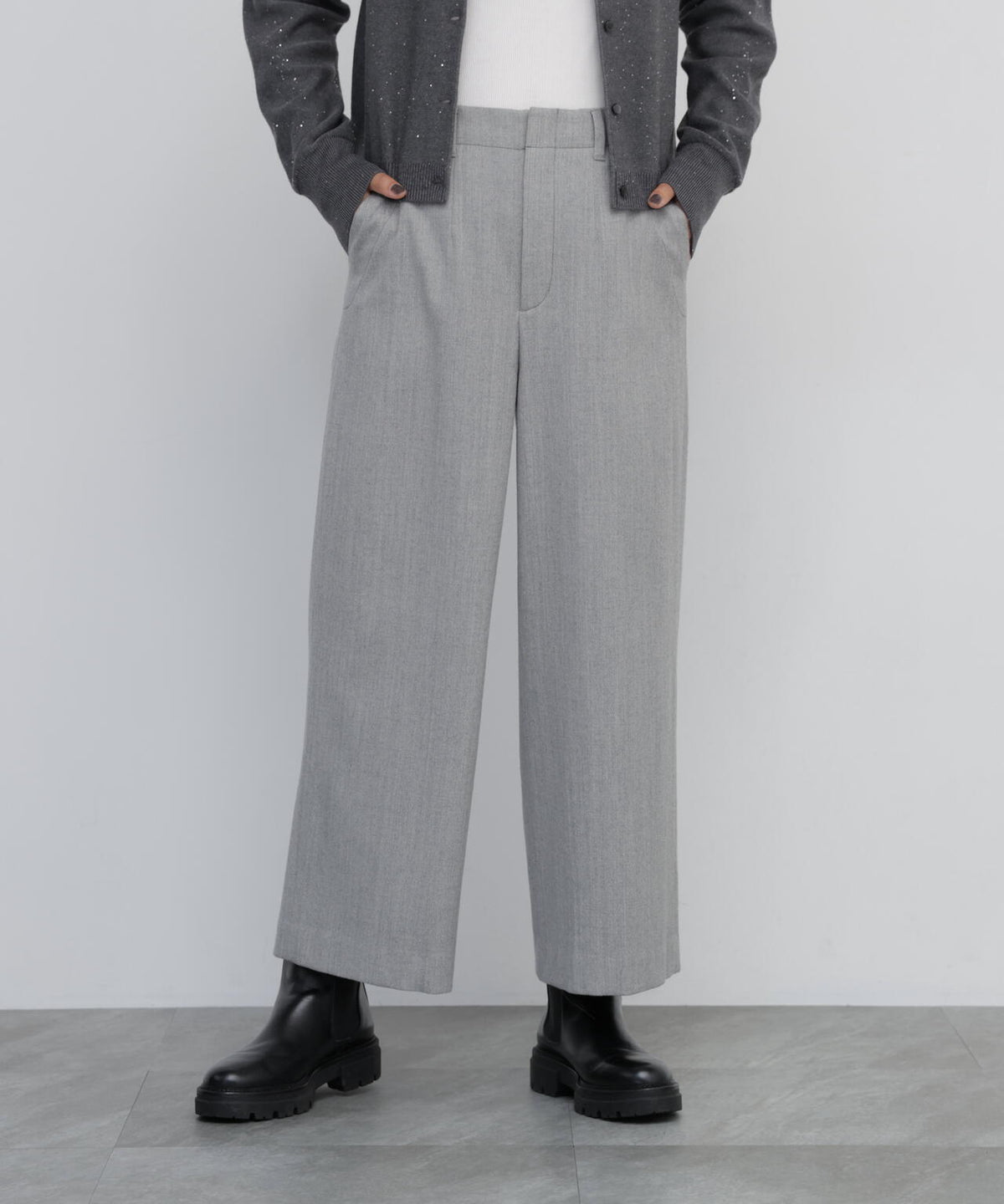 TOPツイルストレッチマリンガウチョパンツ