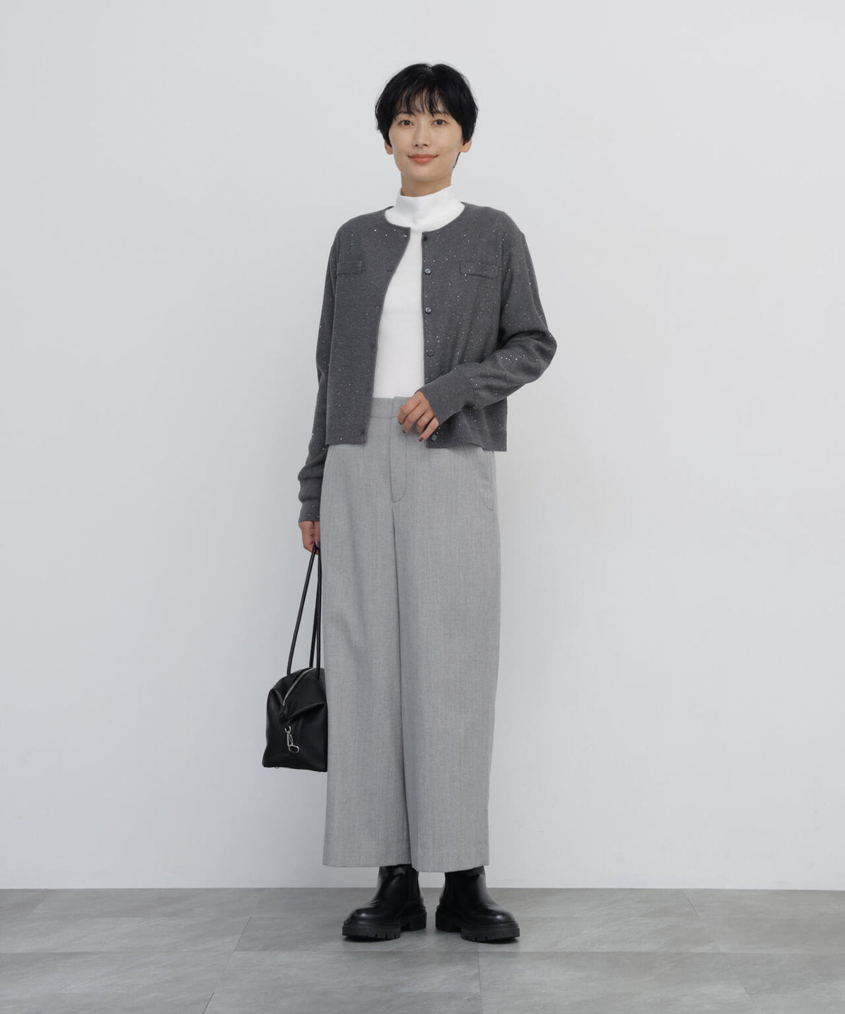 TOPツイルストレッチマリンガウチョパンツ