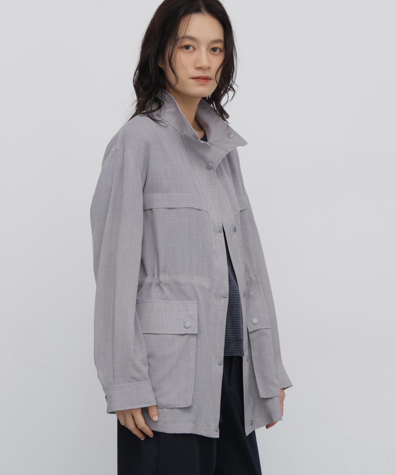 165cm/B:77cm/W:57cm/H:79cm 着用サイズ:M