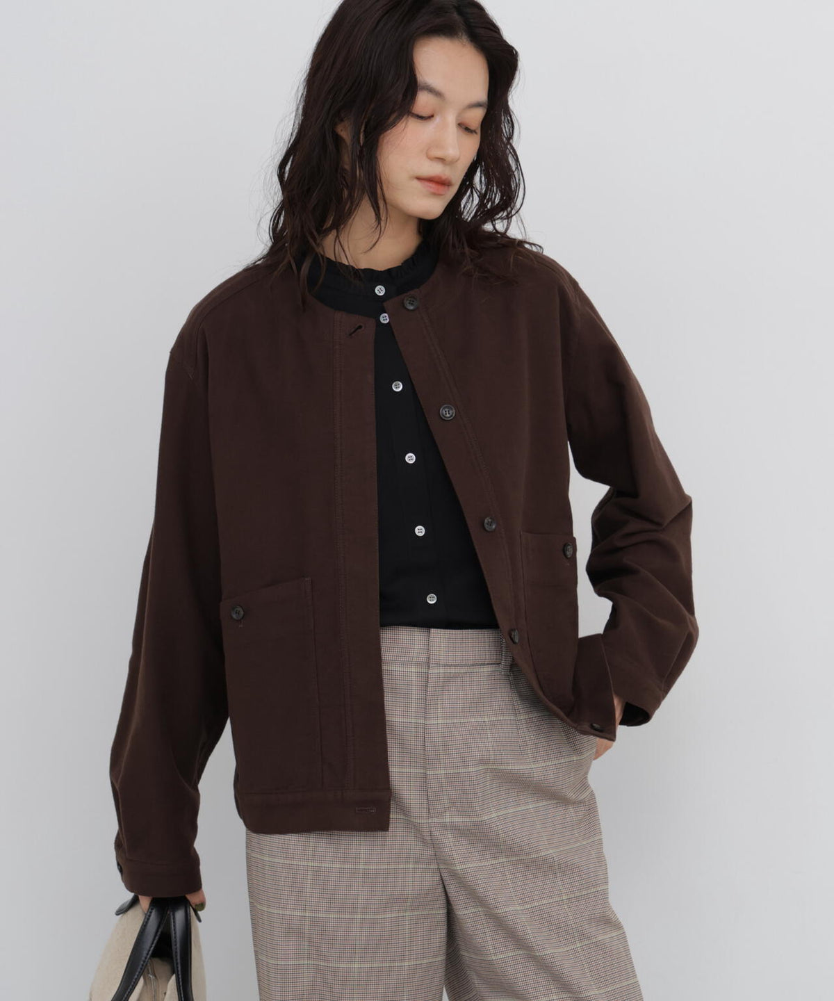 《名品 / 洗える》ストレッチエアリードットコードブルゾン