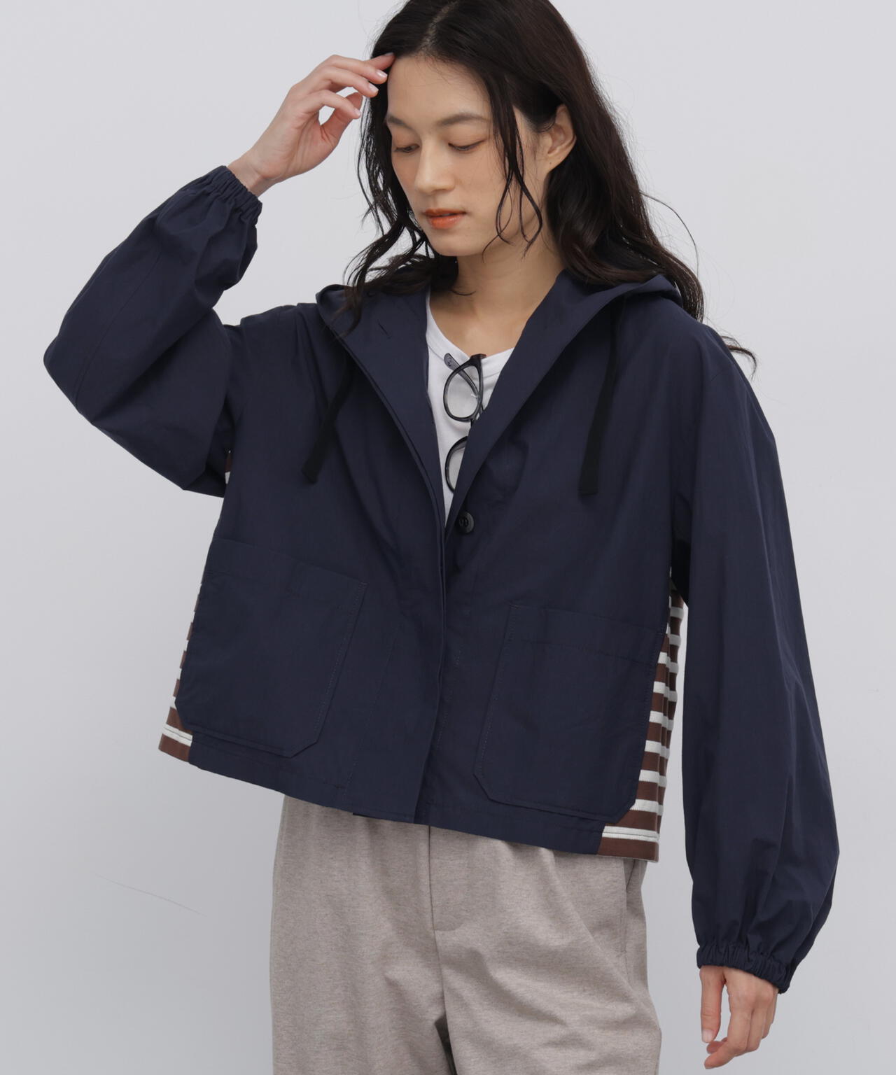 165cm/B:77cm/W:57cm/H:79cm 着用サイズ:M