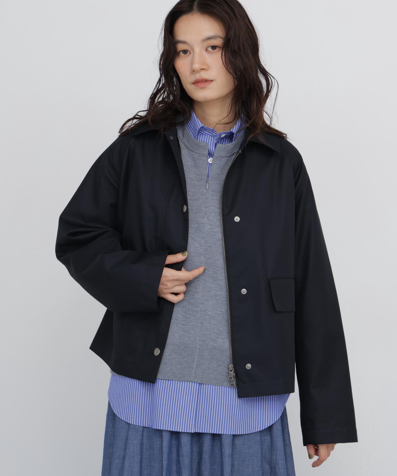 165cm/B:77cm/W:57cm/H:79cm 着用サイズ:M