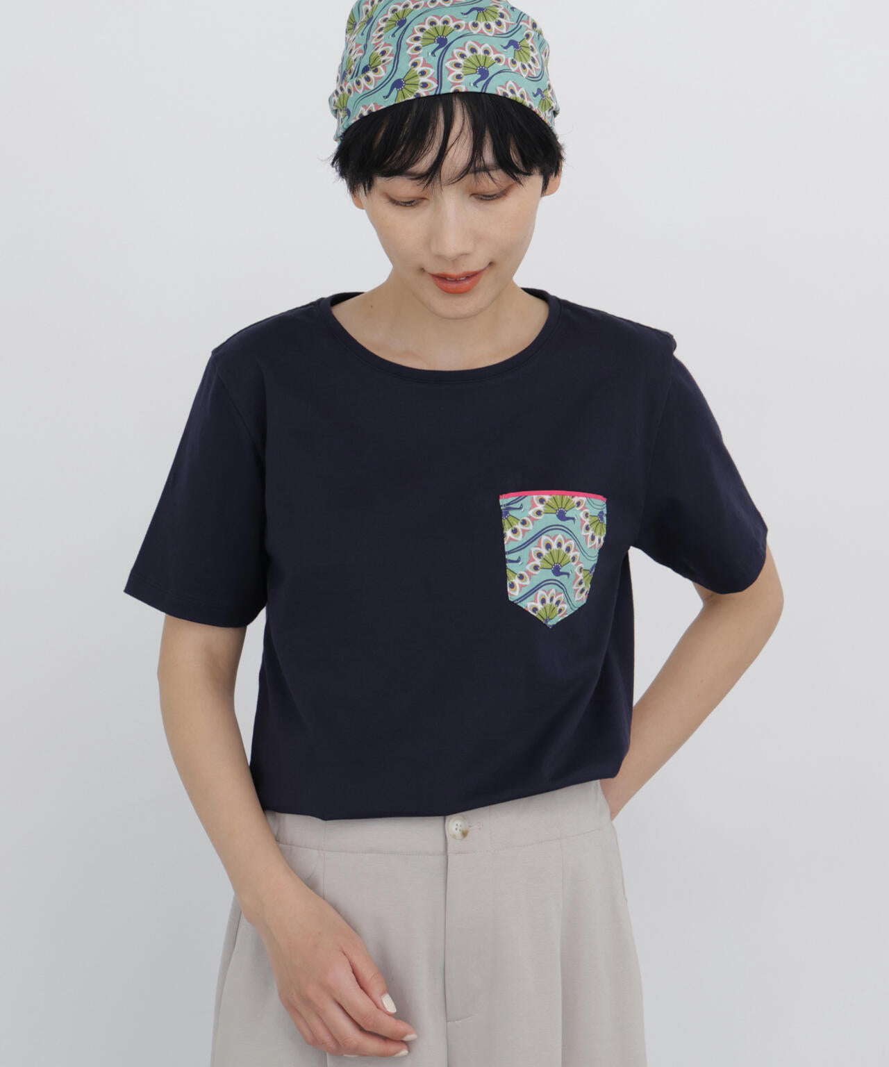 《 大人気! / CLOUDYコラボ 》アフリカンモチーフ ポケットTシャツ
