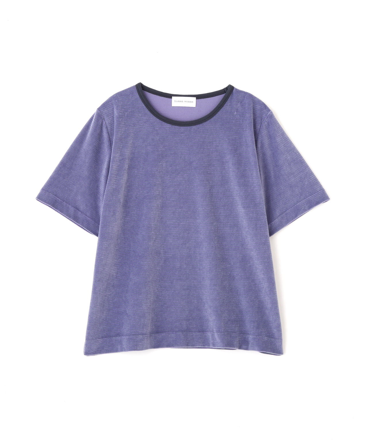《洗える》ベロアボーダーTシャツ