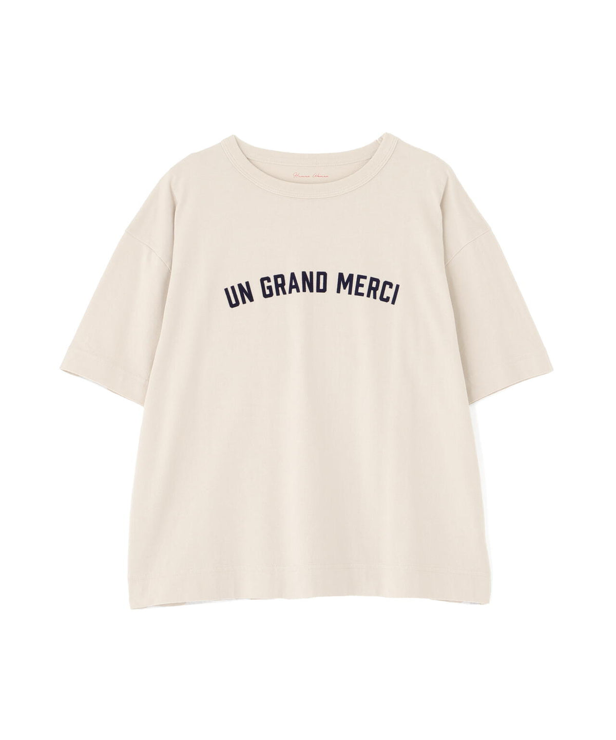フロッキープリントクルーネックTシャツ