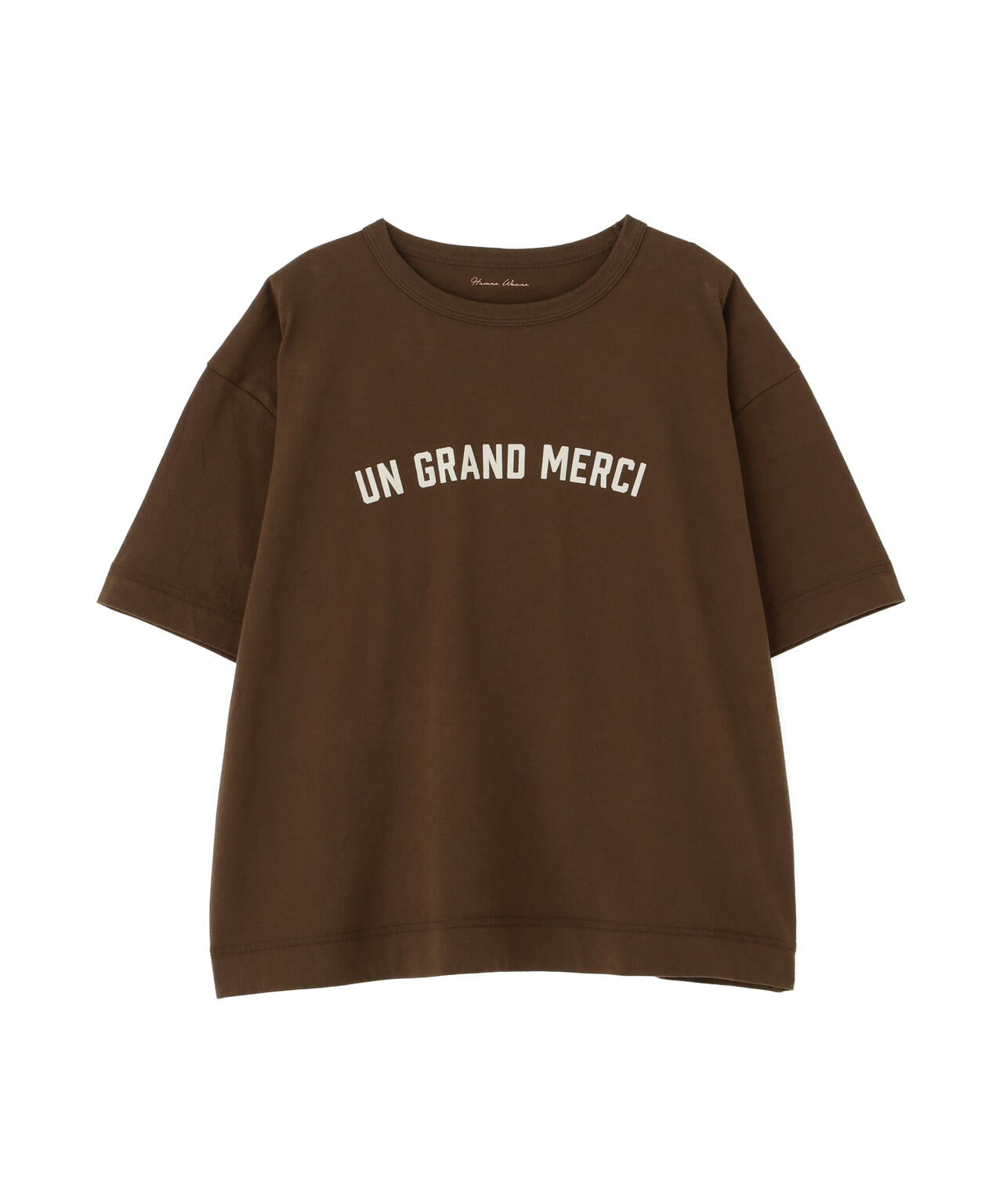 フロッキープリントクルーネックTシャツ