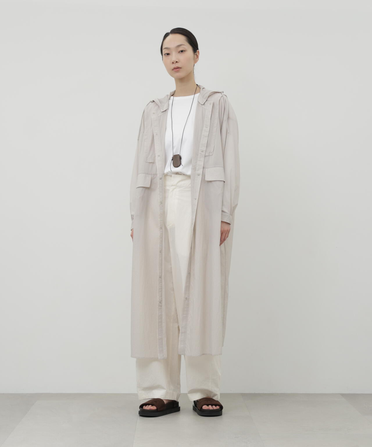 エアーナイロンフーディワンピース