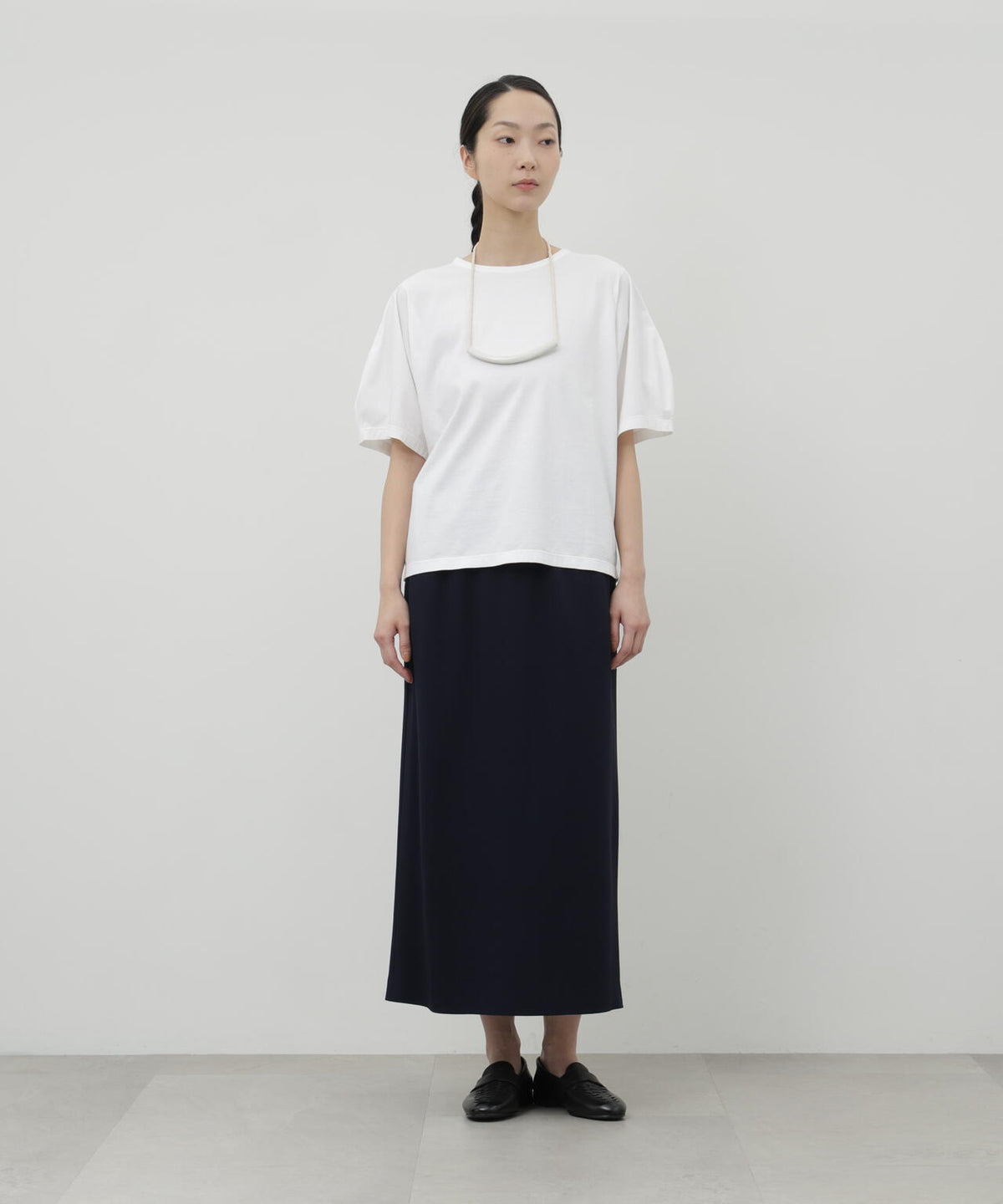 HIRAKIBAスリーブソフトタッチコットン天竺半袖Tシャツ