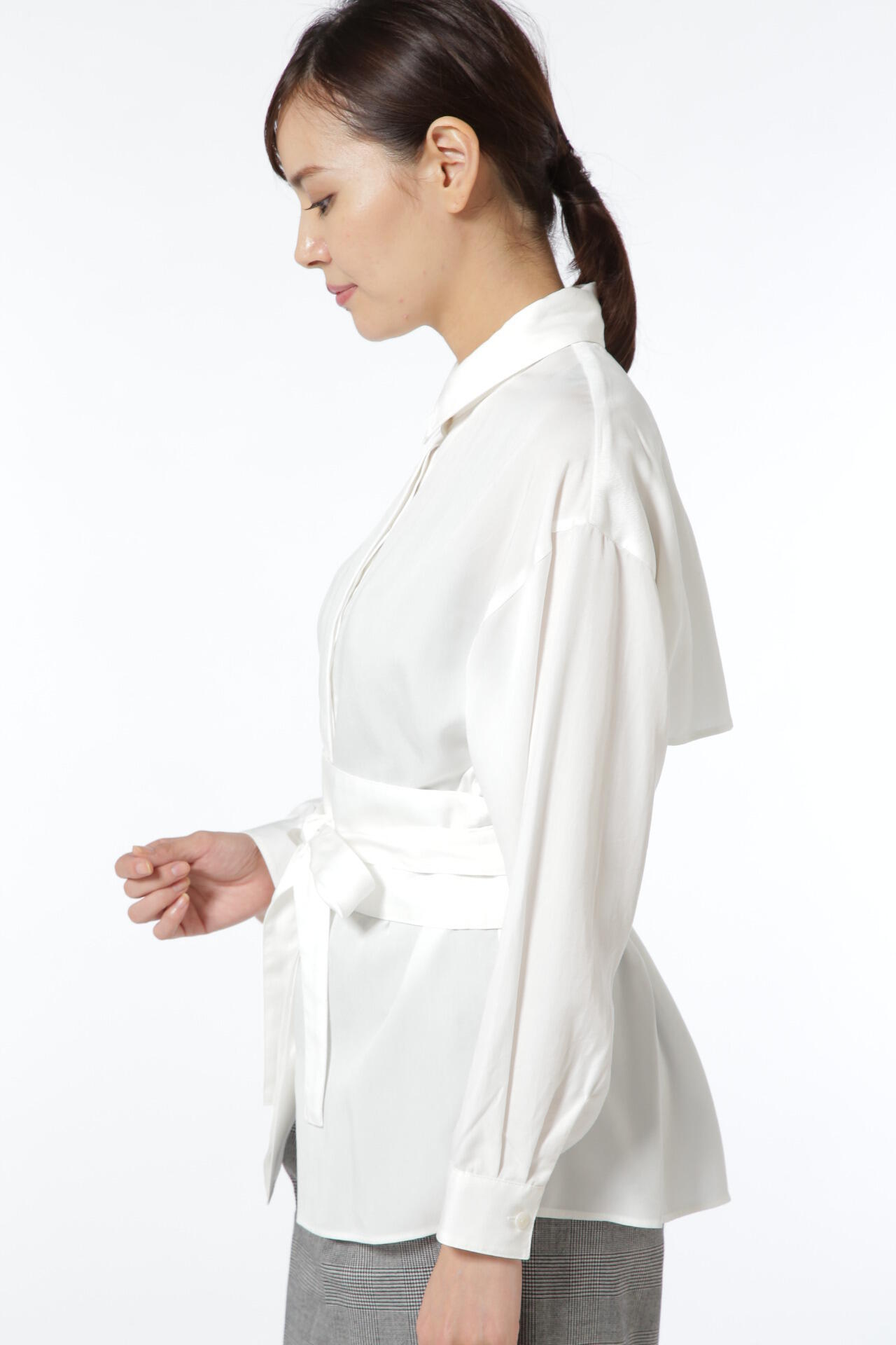 《arrive paris》サッシュベルト付ブラウス