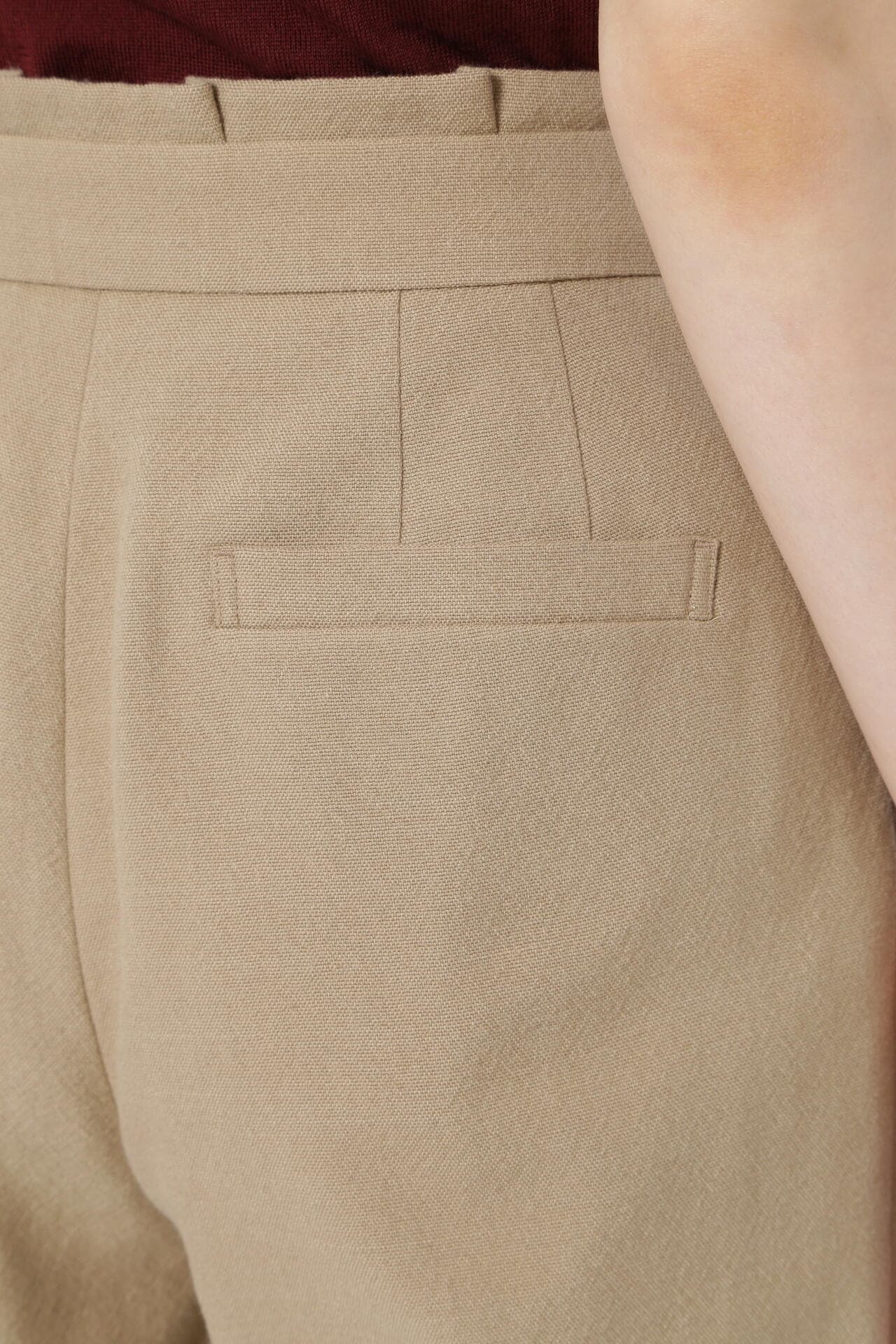 ≪Japan couture≫綿ウールオックステーパードパンツ