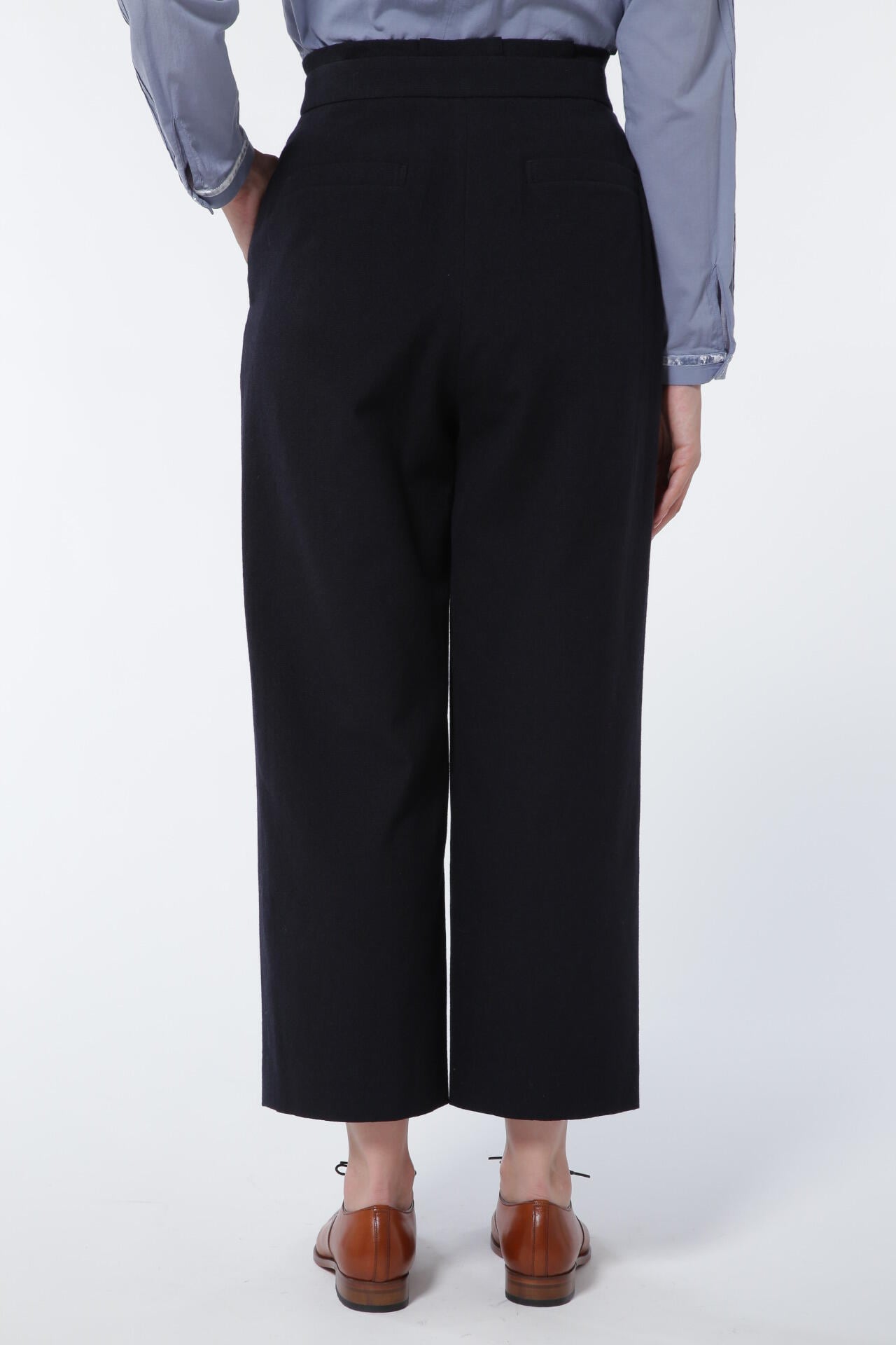 ≪Japan couture≫綿ウールオックステーパードパンツ