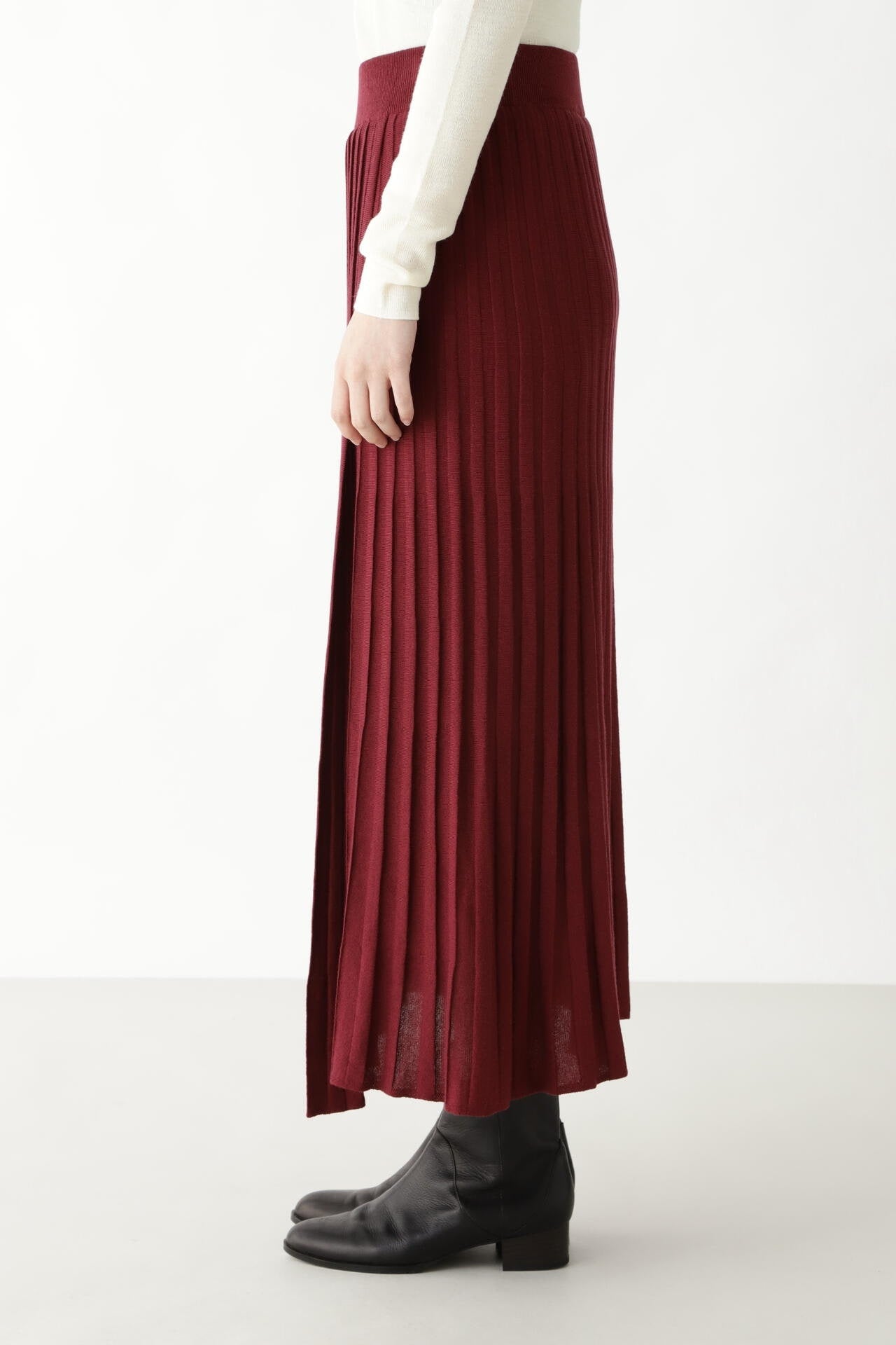 《arrive paris》巻きニットプリーツスカート