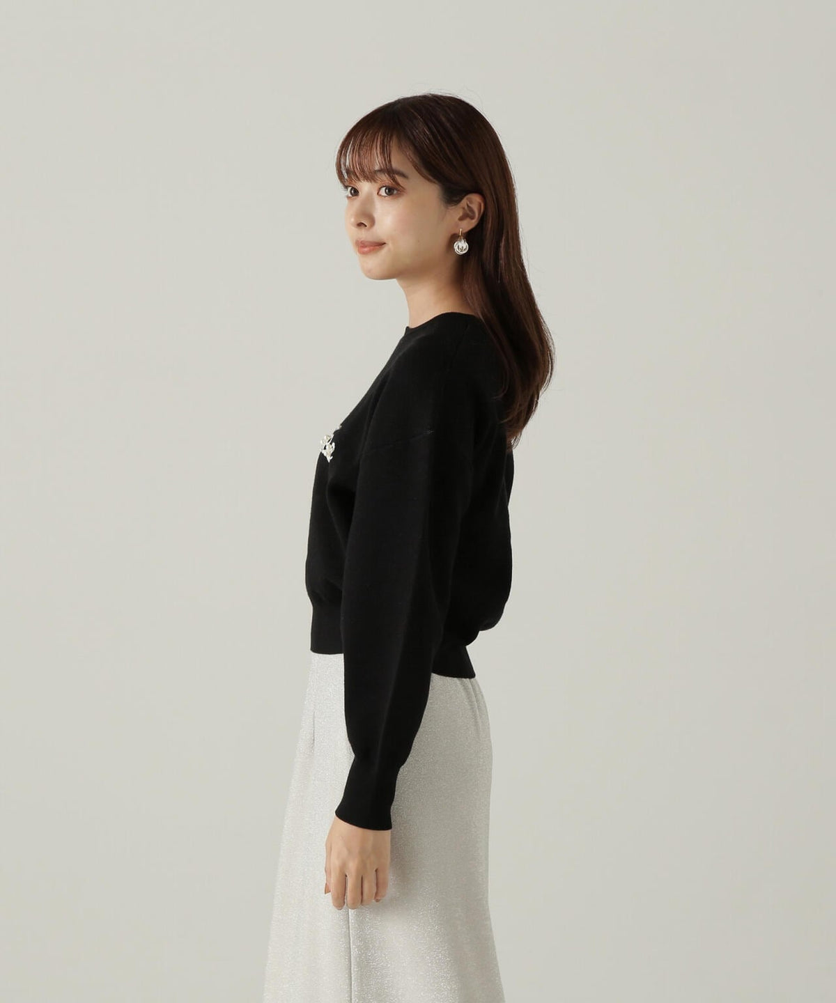 パールロゴニット WEB限定カラー:ブラウン