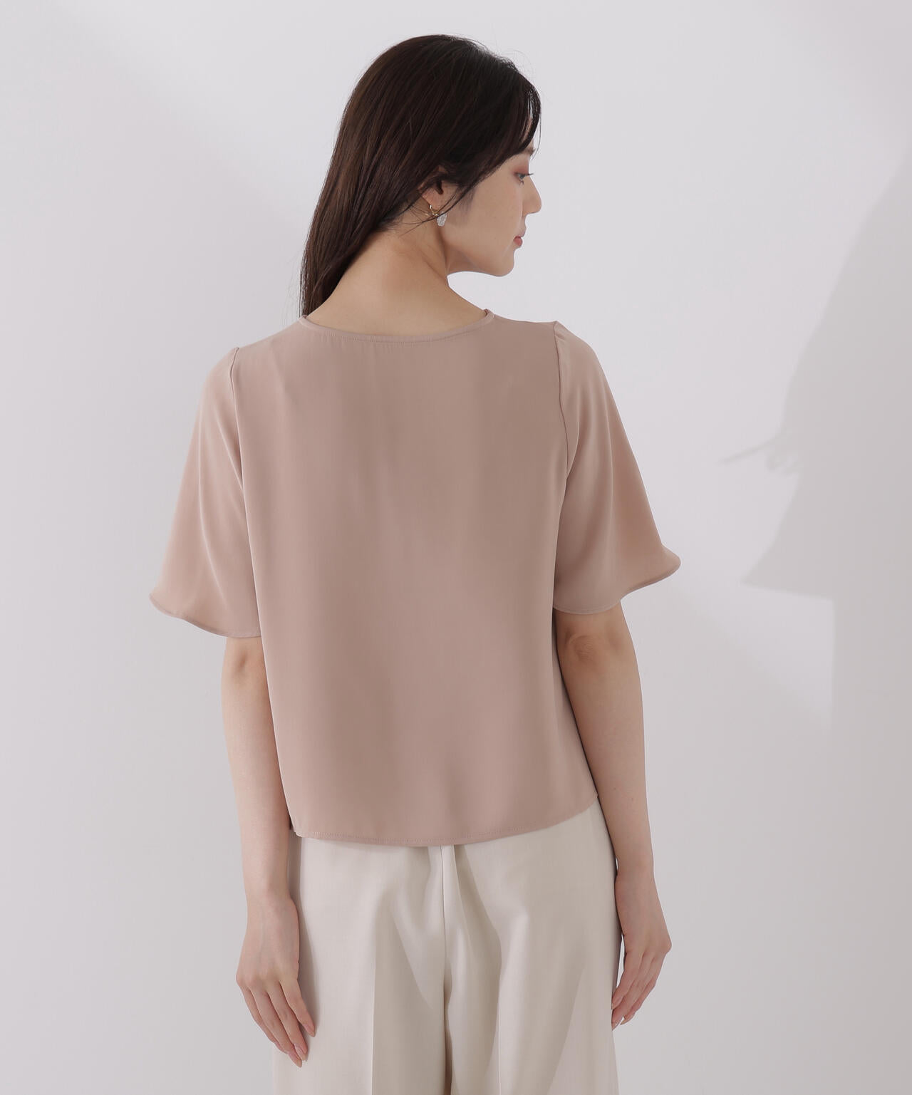 ツイスト半袖ブラウス