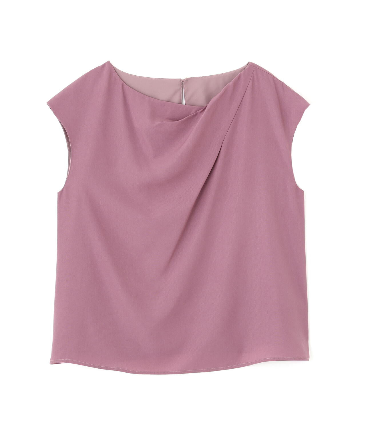 ニュアンスネックフレンチスリーブブラウス