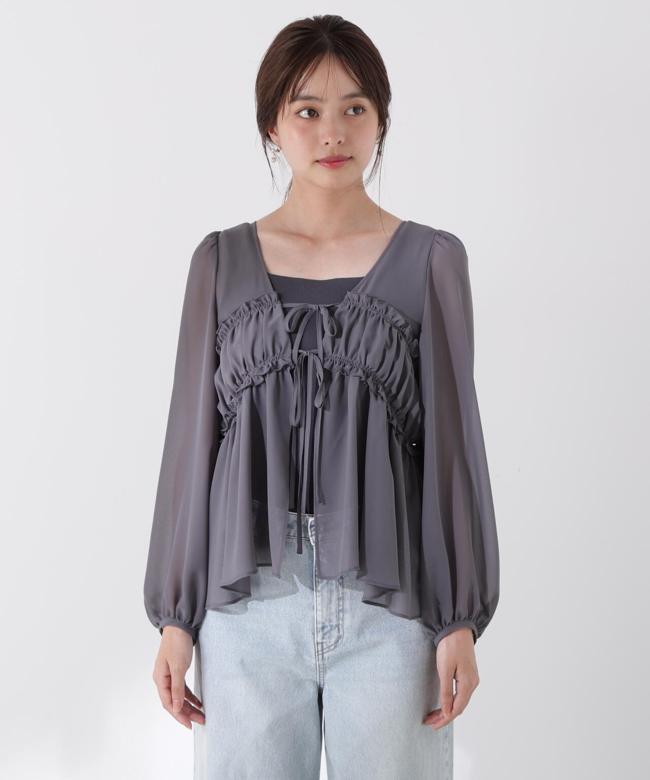 シフォンブラウス