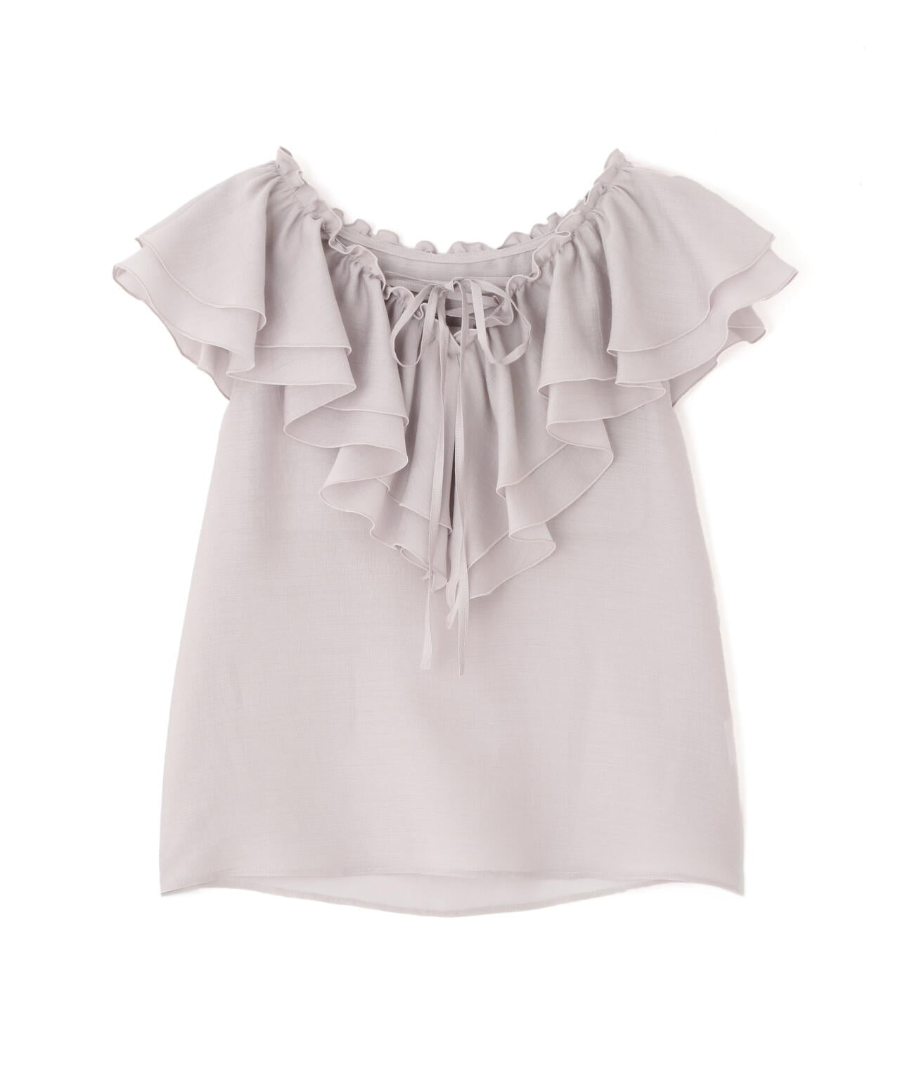 フロントリボンシアーブラウス