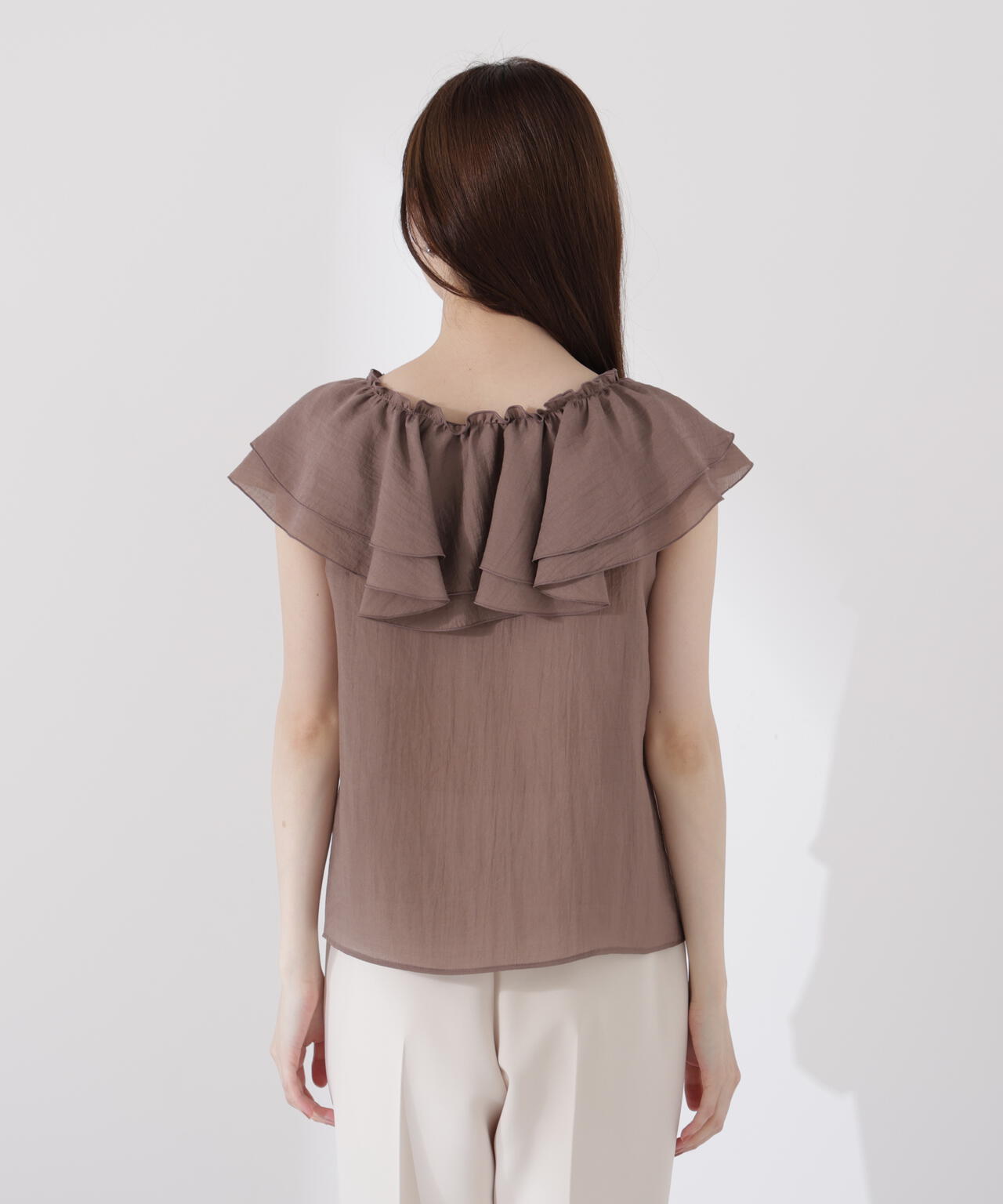 フロントリボンシアーブラウス