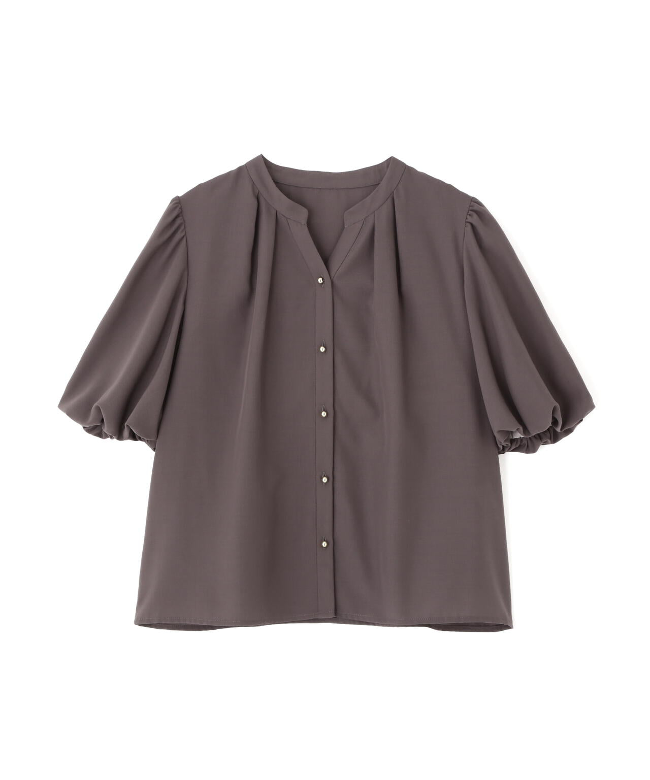 <ウォッシャブル>バルーンタックブラウス
